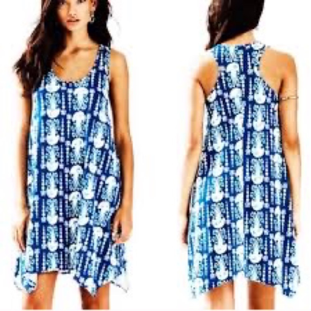 EUC Lilly Pulitzer Melle Dress Jellyfish Get In Line Print Size Small